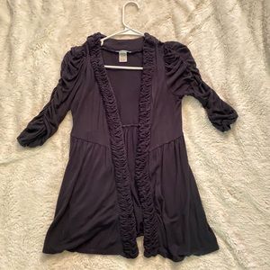 Black 3/4 sleeve cardigan